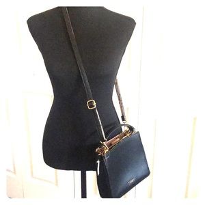 Aldo Black and faux animal print bag